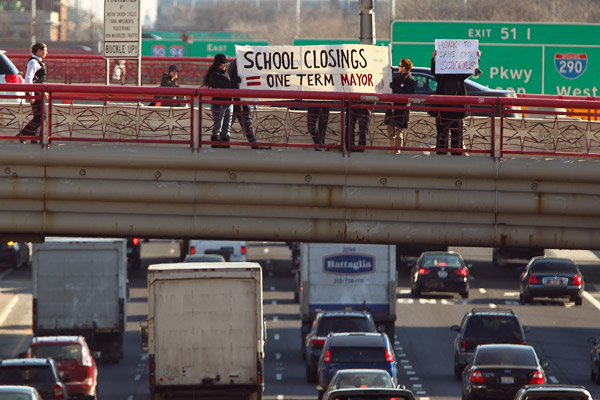 School closings protest