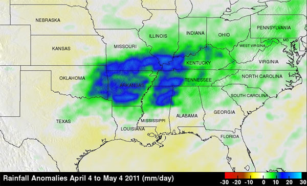 Mississippi Ohio river spring rains