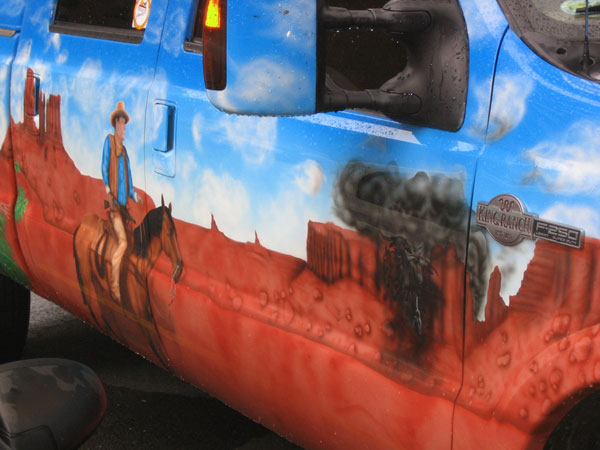 airbrushed king ranch truck
