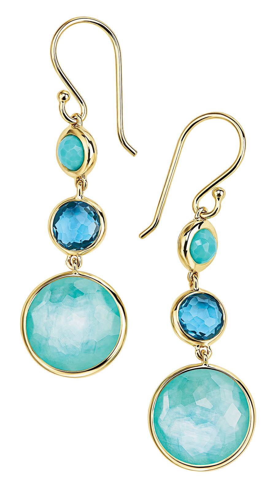 18-karat gold and stone earrings