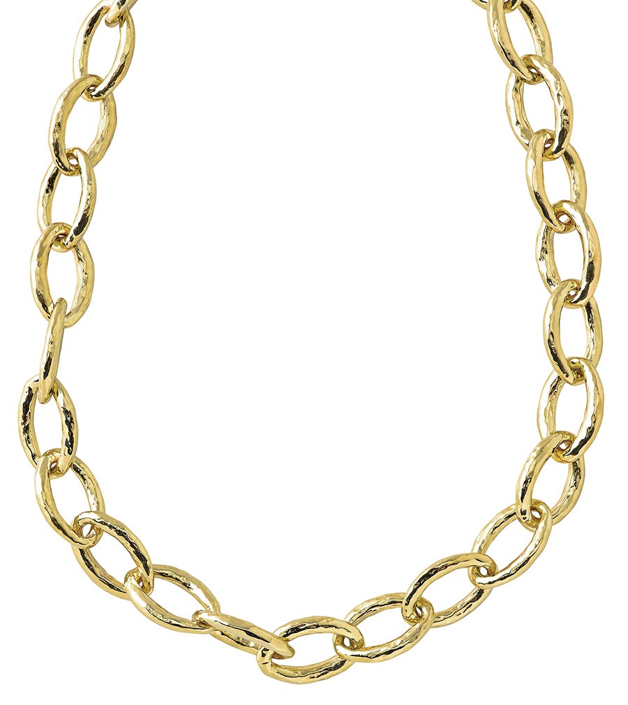 Hammered 18-karat gold necklace
