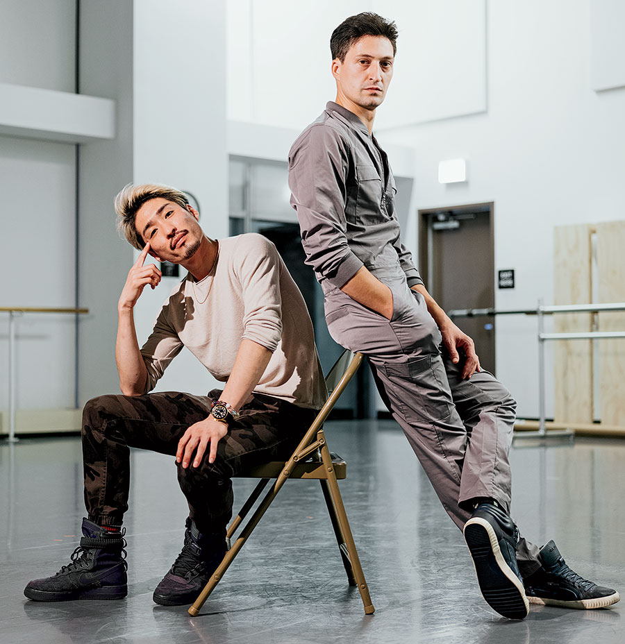 ‘Bolero’ choreographer Yoshihisa Arai and costume designer Temur Suluashvili, both Joffrey dancers.