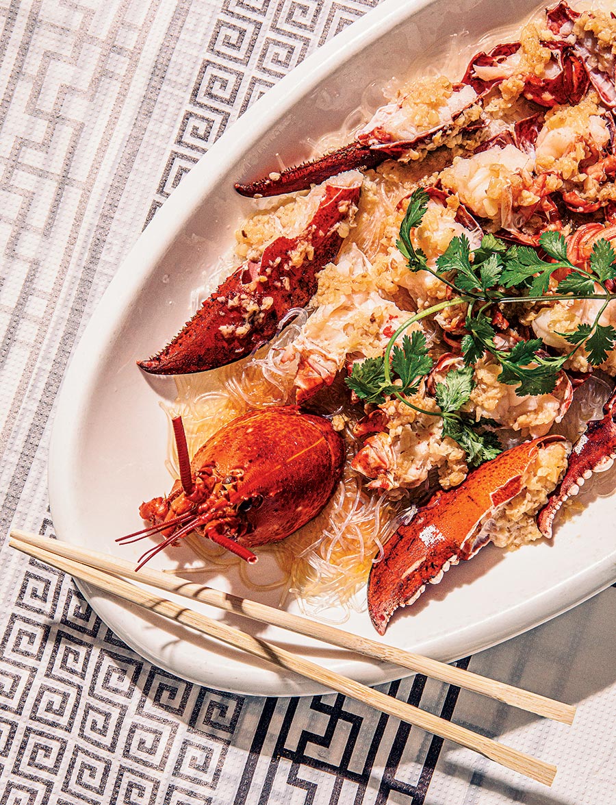 Steamed Lobster With Garlic and Vermicelli from Wentworth Seafood House