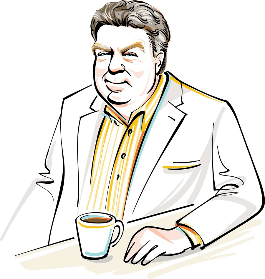 George Wendt illustration by Kathryn Rathke