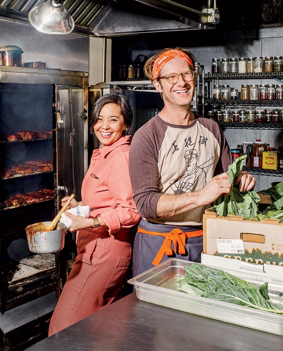 Akiko Moorman and Phillip Foss of Boxcar BBQ