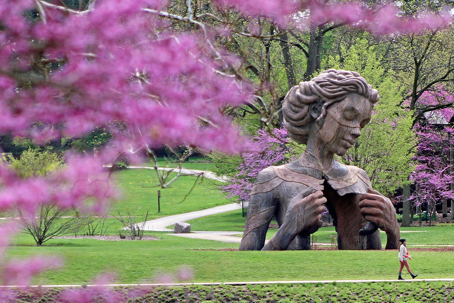 ‘Human+Nature’ sculptures at the Morton Arboretum.