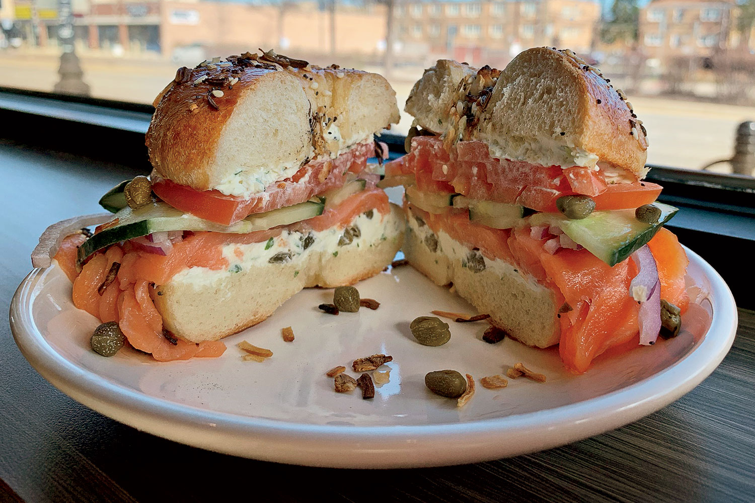 Bagel and Lox at Kaufman’s Bagel & Delicatessen