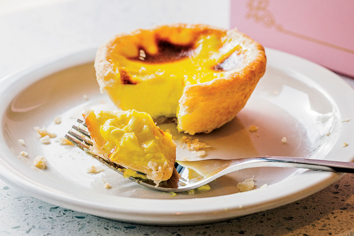 Portuguese-Style Milk Egg Tart at Chiu Quon Bakery & Dim Sum