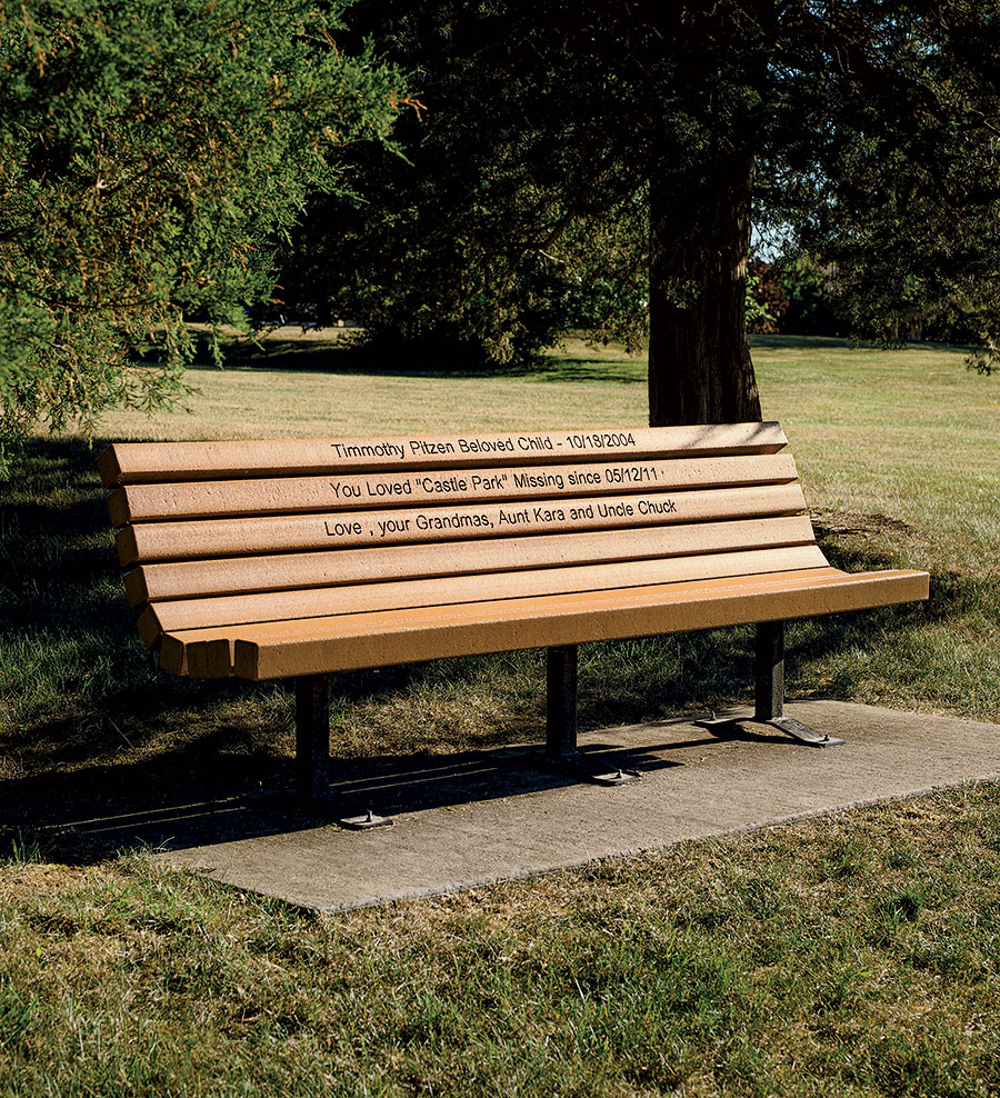 Kara and Amy’s mother commissioned a bench in a park she often visited with Timmothy.