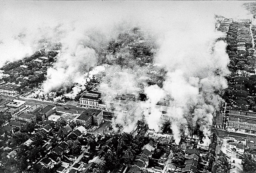 A five-day rebellion erupts in Detroit in July 1967, killing 43, injuring 1,200, and causing $50 million in property damage.