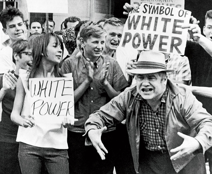 Counterprotesters jeer at civil rights marchers in Gage Park in August 1966.