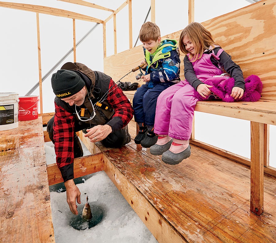 Ice-fishing in Door County