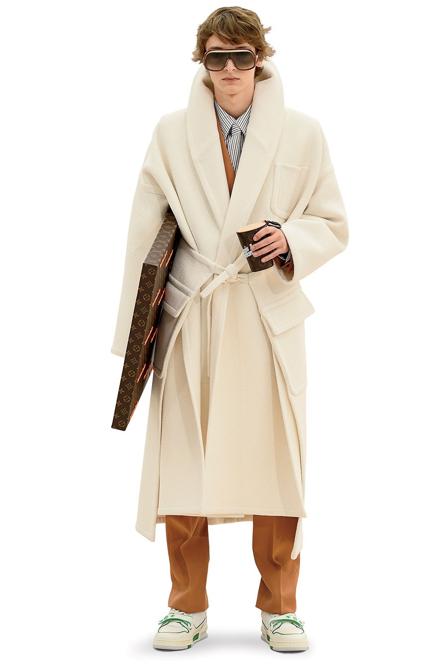 Louis Vuitton by Virgil Abloh wool and cashmere wrap coat