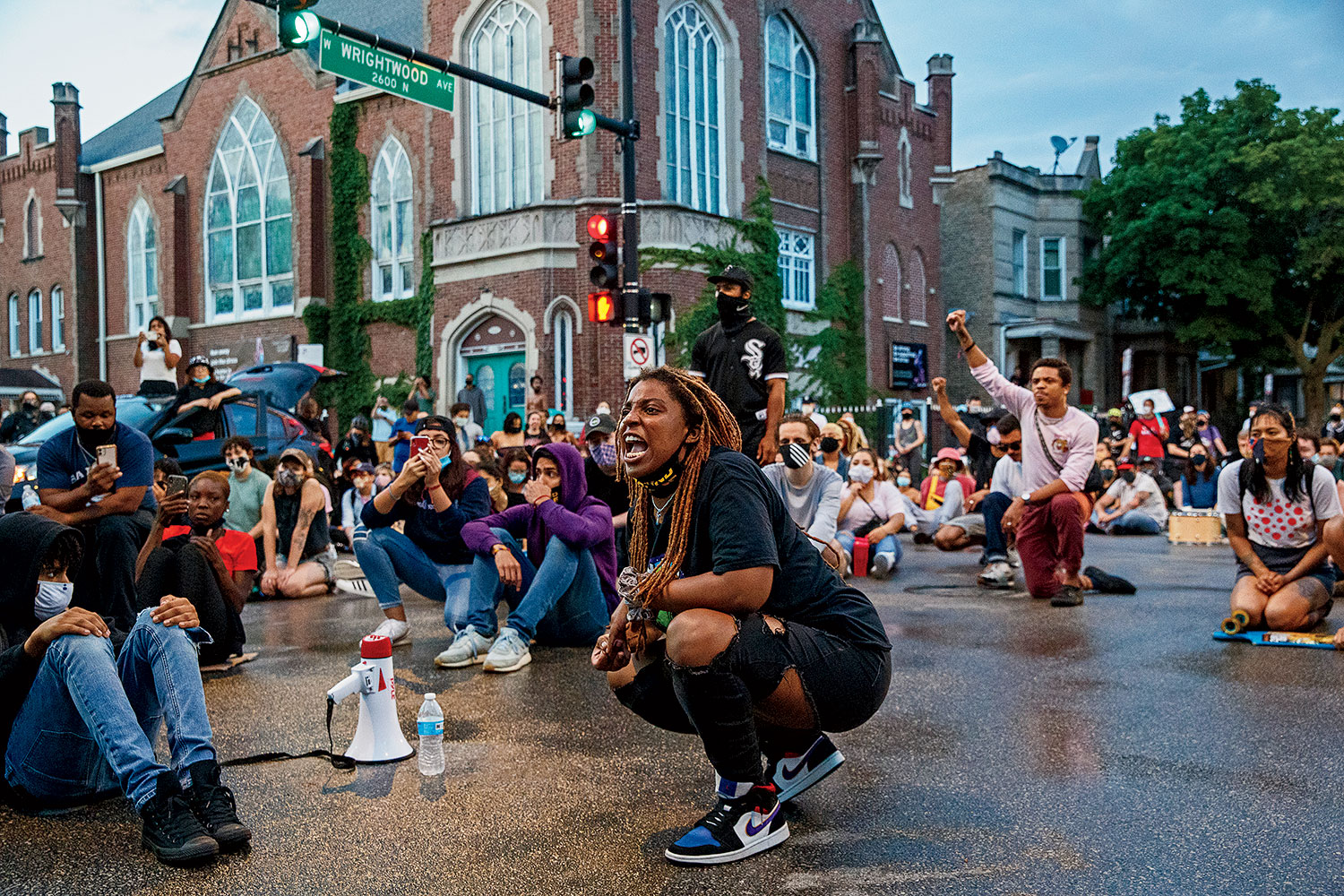 A 2020 protest against police presence in public schools