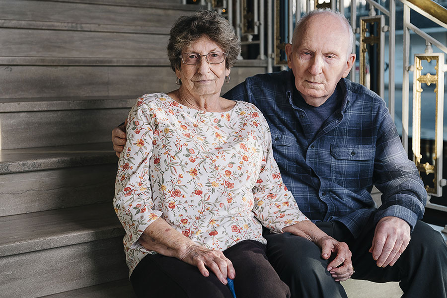 Weger with his sister Mary Pruett