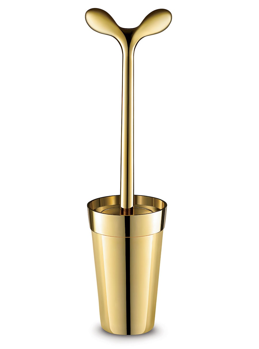 Alessi gold Merdolino toilet brush