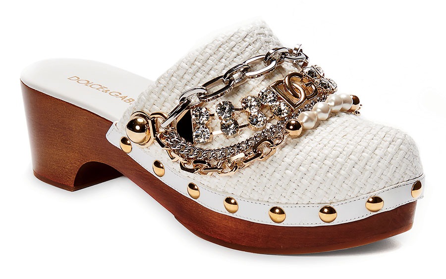 Dolce & Gabbana raffia clogs