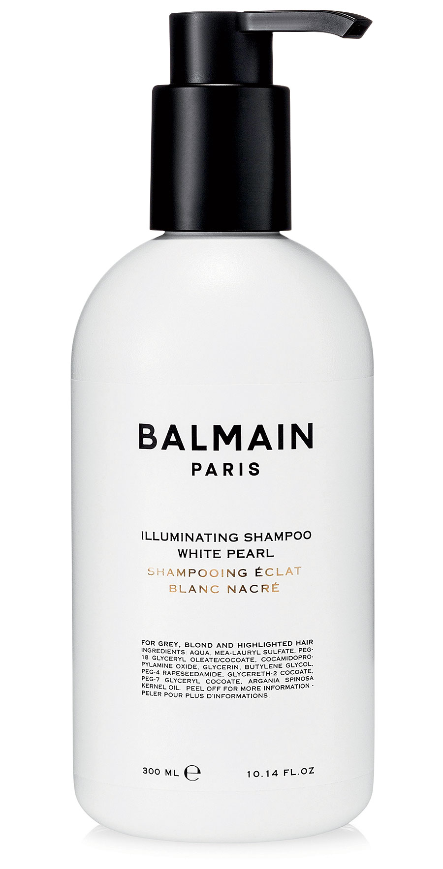 Balmain’s White Pearl Illuminating Shampoo