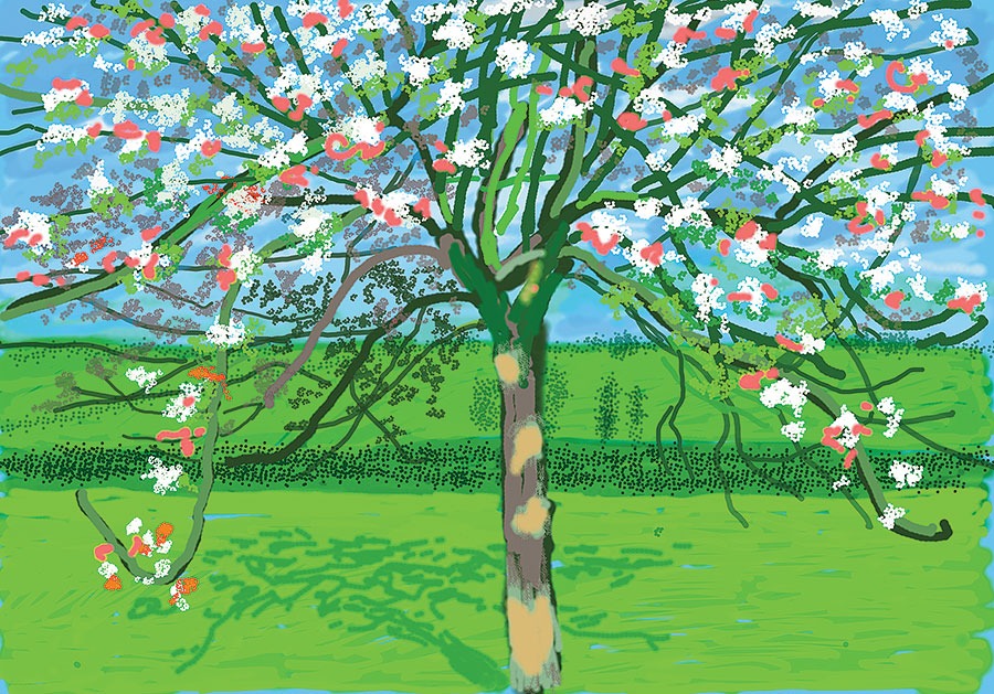 A painting by David Hockney