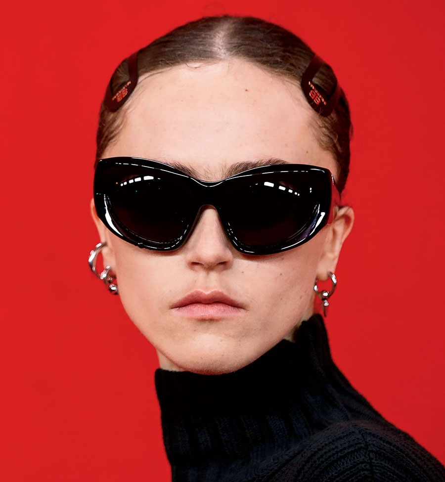 Balenciaga insect-inspired wrap D-frame sunglasses