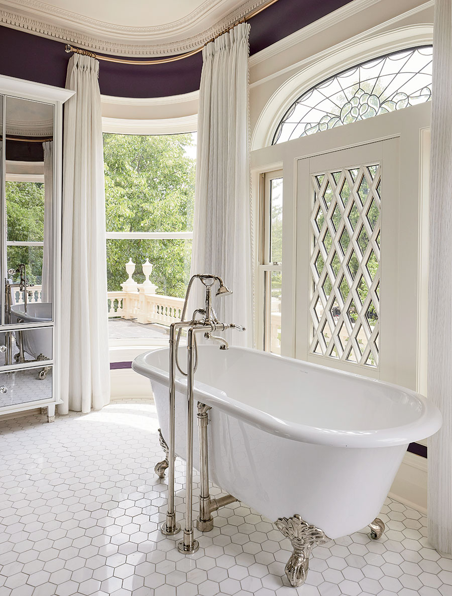 The bathroom in the Hinsdale home