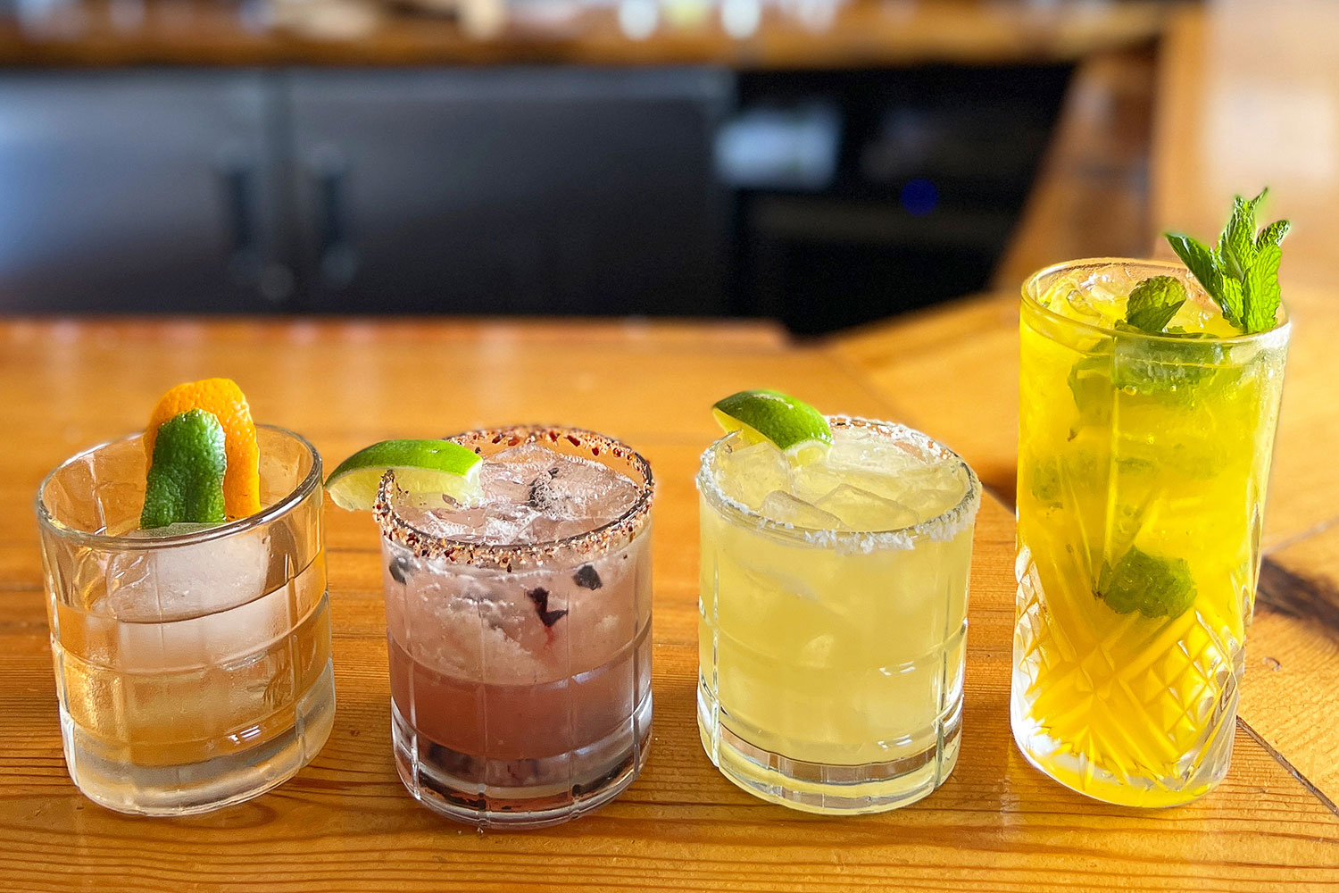 An array of cocktails at Libertad