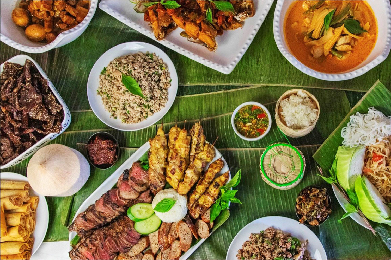 A table full of food from Laos To Your House