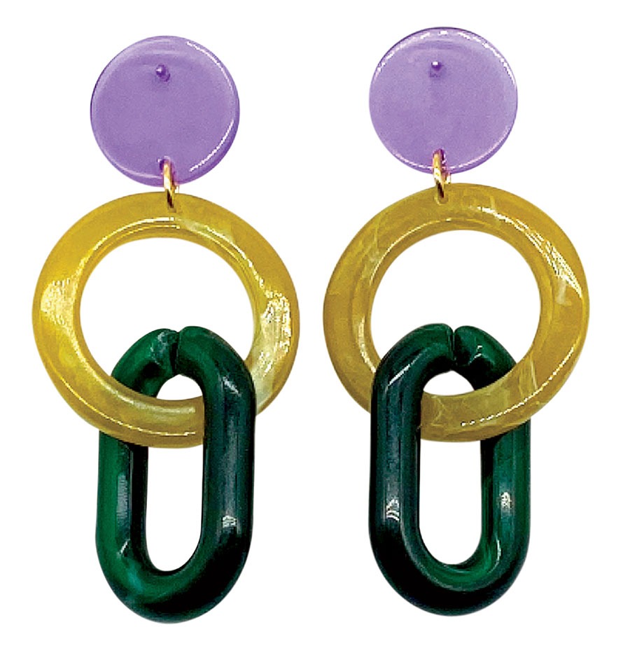 Art deco–inspired earrings by Meena Osei-Kuffour