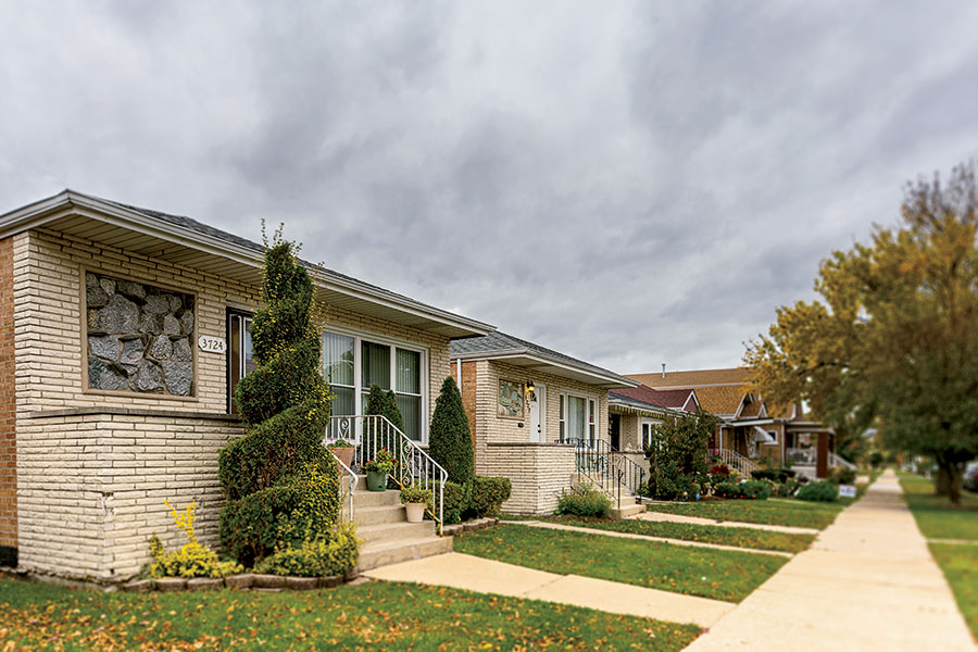 The north side of the 3700 block of West 70th Place today.