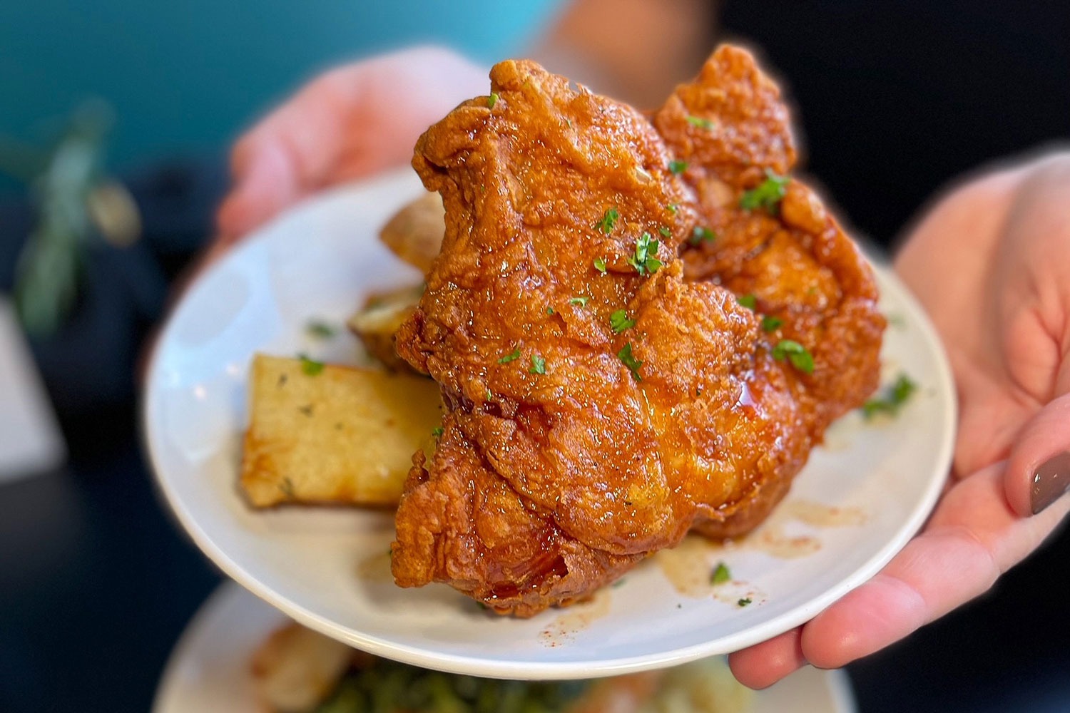 Fried chicken at Soul Food Lounge