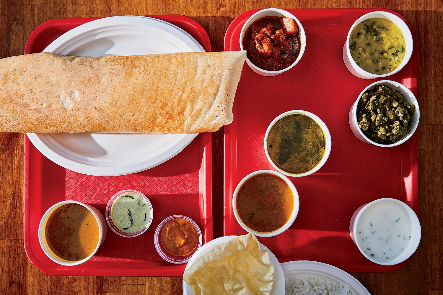 Dosa and thali from Madhura Cafe