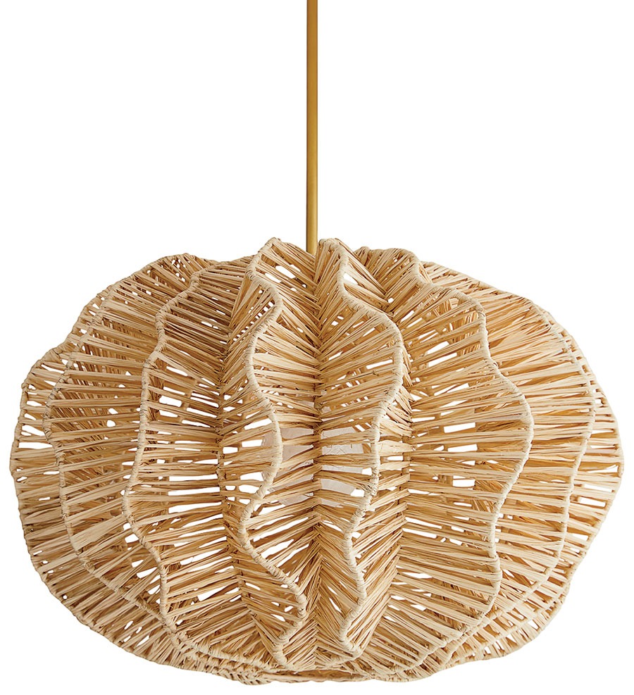 Arteriors Pismo woven pendant