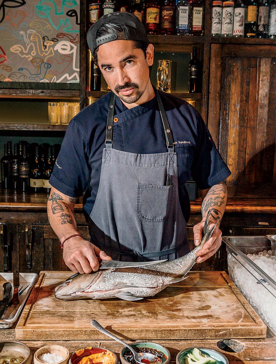 Chef Stephen Sandoval at Sueños x Soho