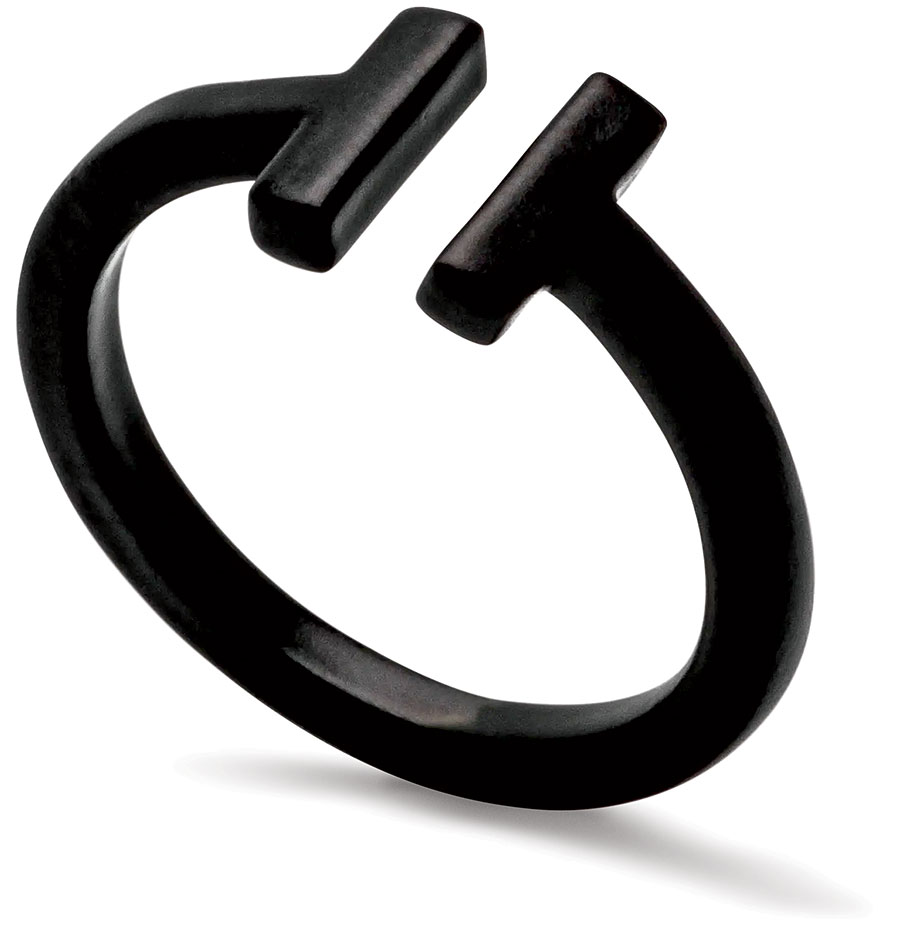 Two-T unisex ring by Locked and Layered