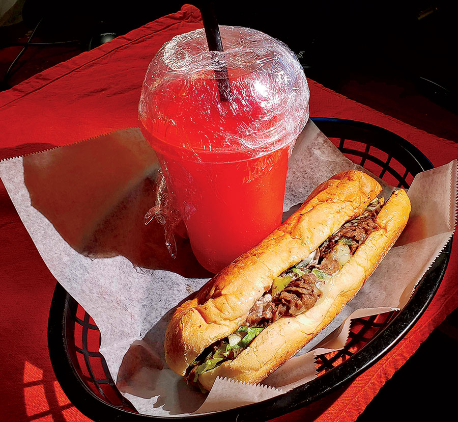 Steak and lemonade