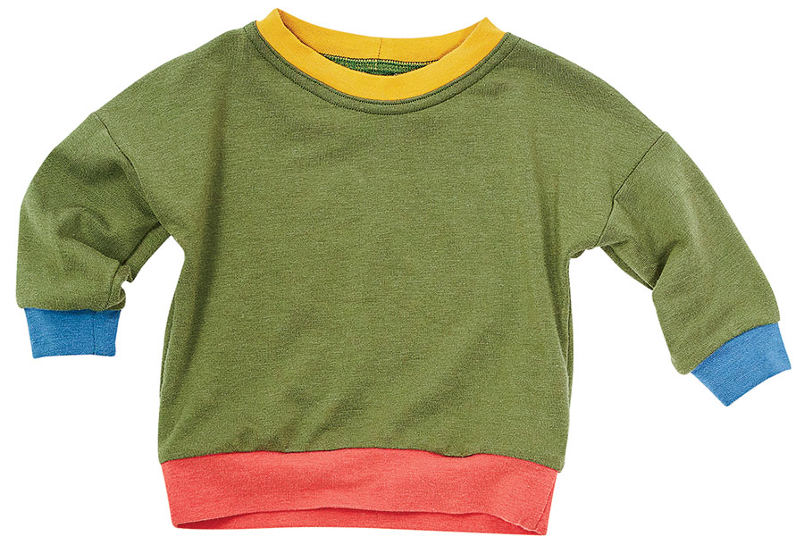 Green Colorblock dolman top