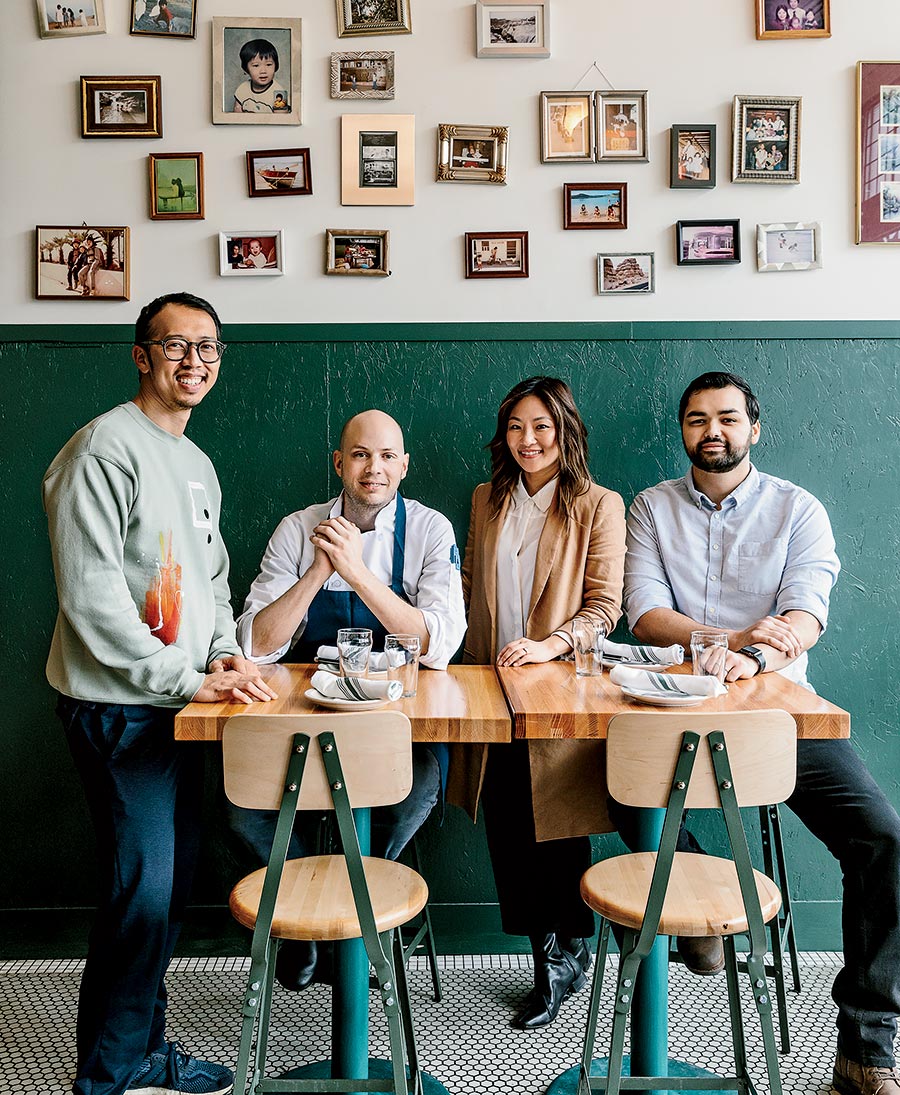 The Second Generation team: partner Nate Chung, chef de cuisine Morgan Hickey, partner Vicki Kim, and manager Frankie Hernandez
