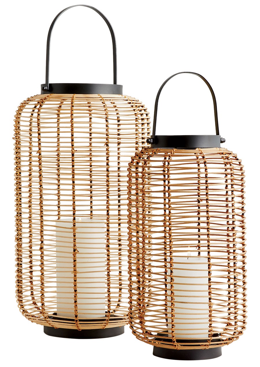 Brigton handwoven rattan lanterns