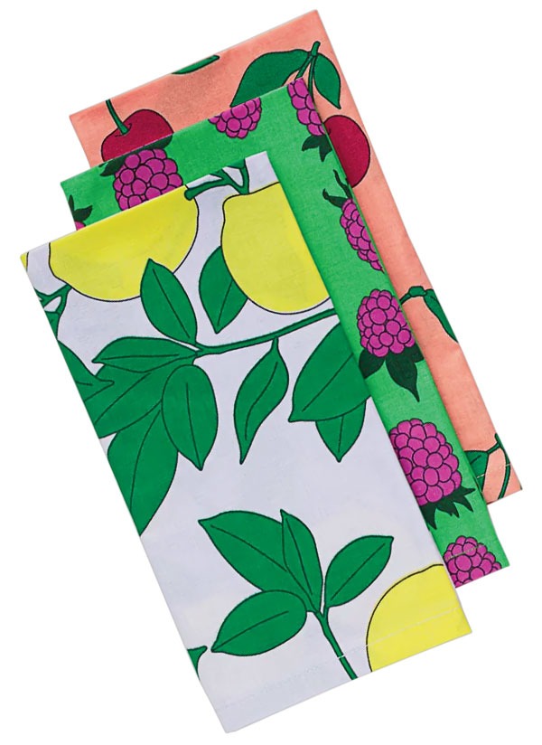 Baggu organic cotton reusable napkins in Sunshine Fruit