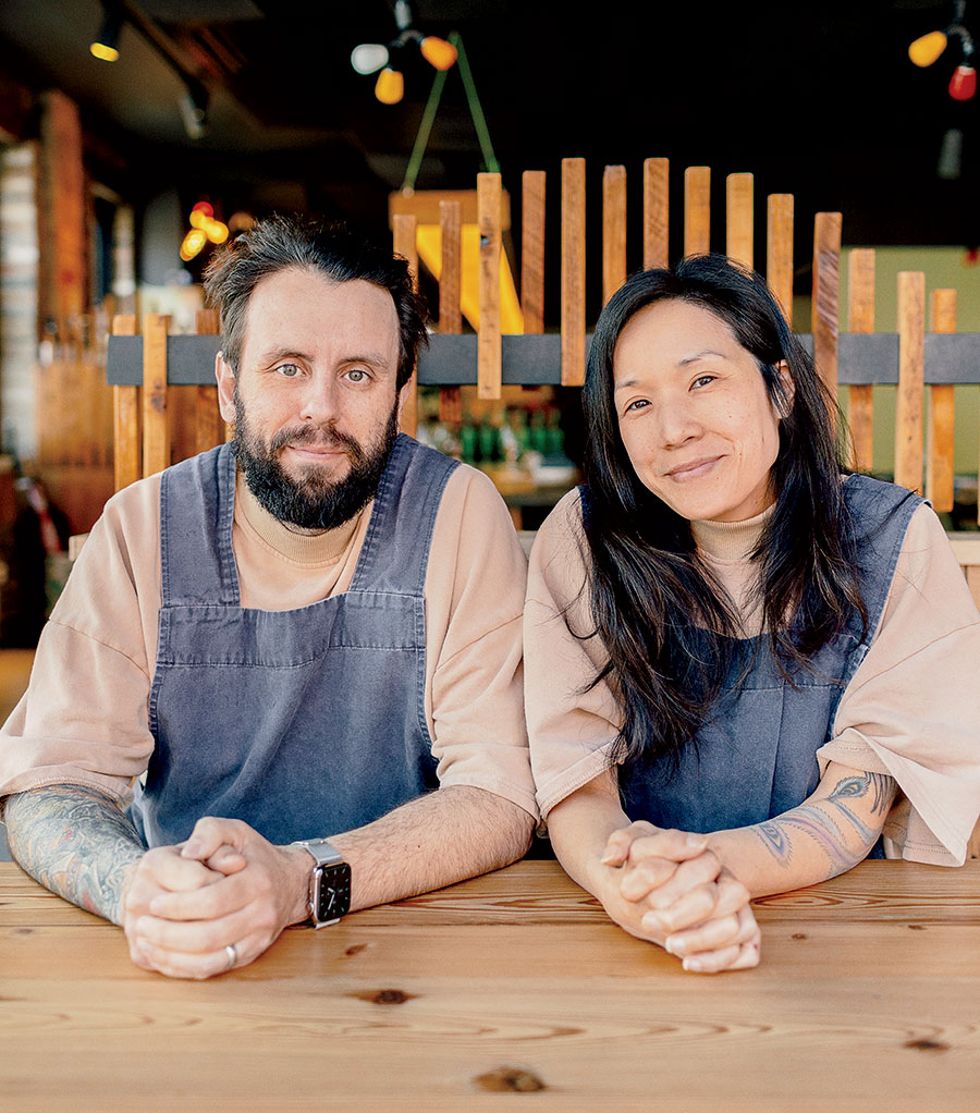 Parachute chefs Johnny Clark and Beverly Kim