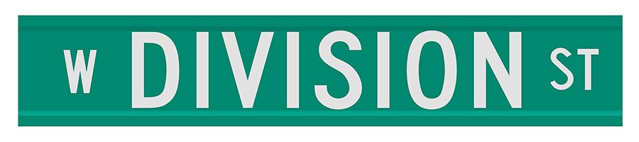 Division Street sign illustration