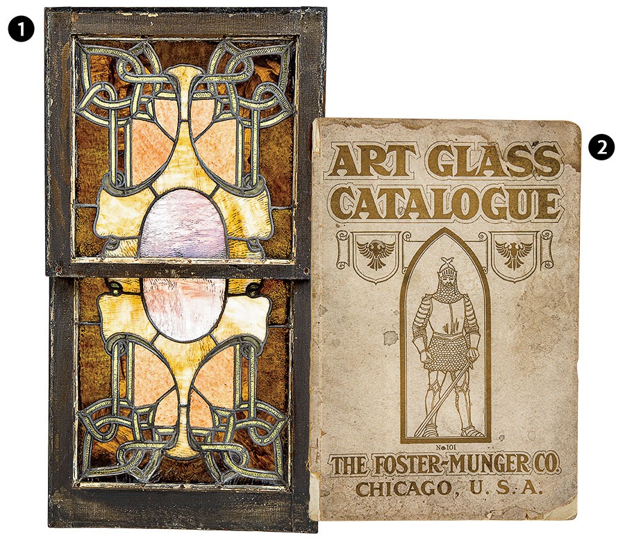 Healy and Millet stained-glass window and the Foster-Munger Co. art glass catalog