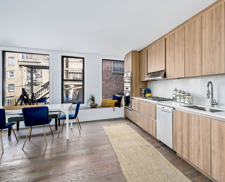 The kitchen of the Kenwood townhouse