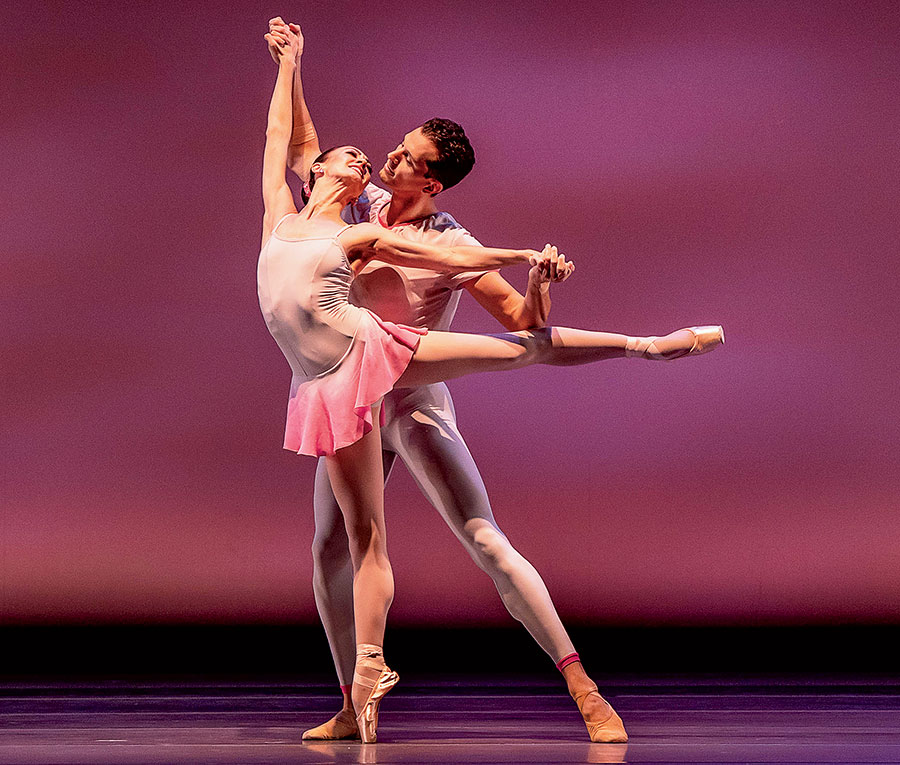 Ballet dancers performing