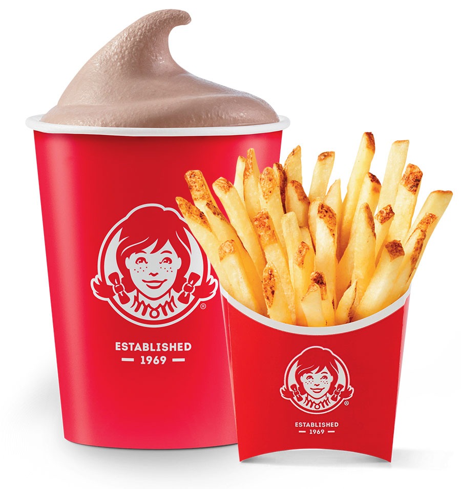 A Wendy's Frosty and fries