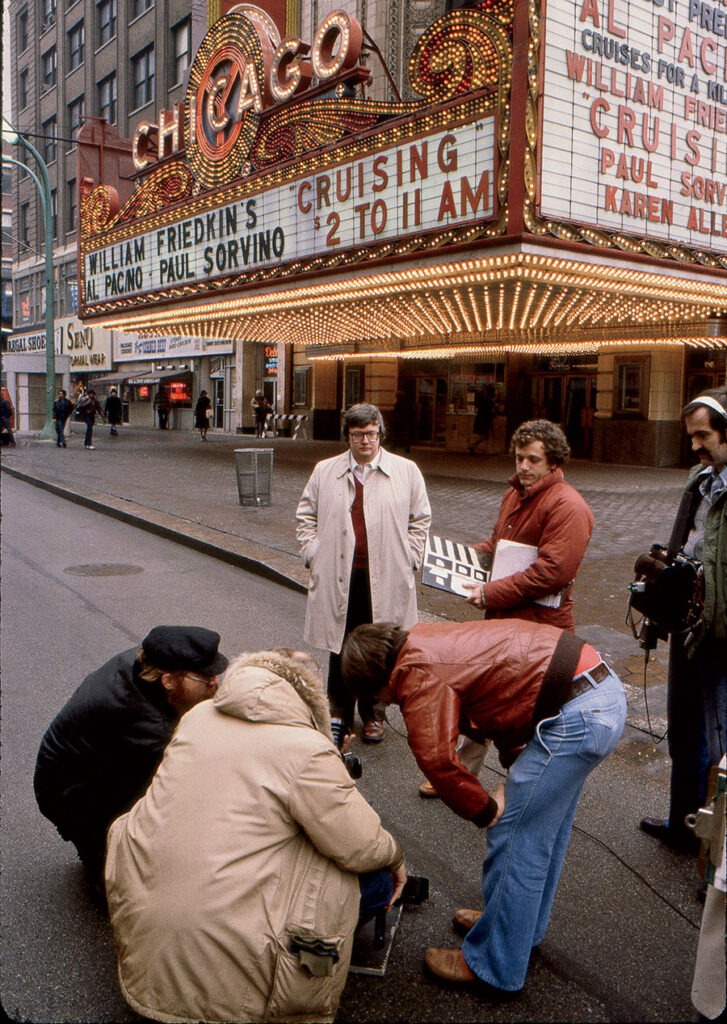 Ebert on State Street, filming a 1980 behind-the-scenes special