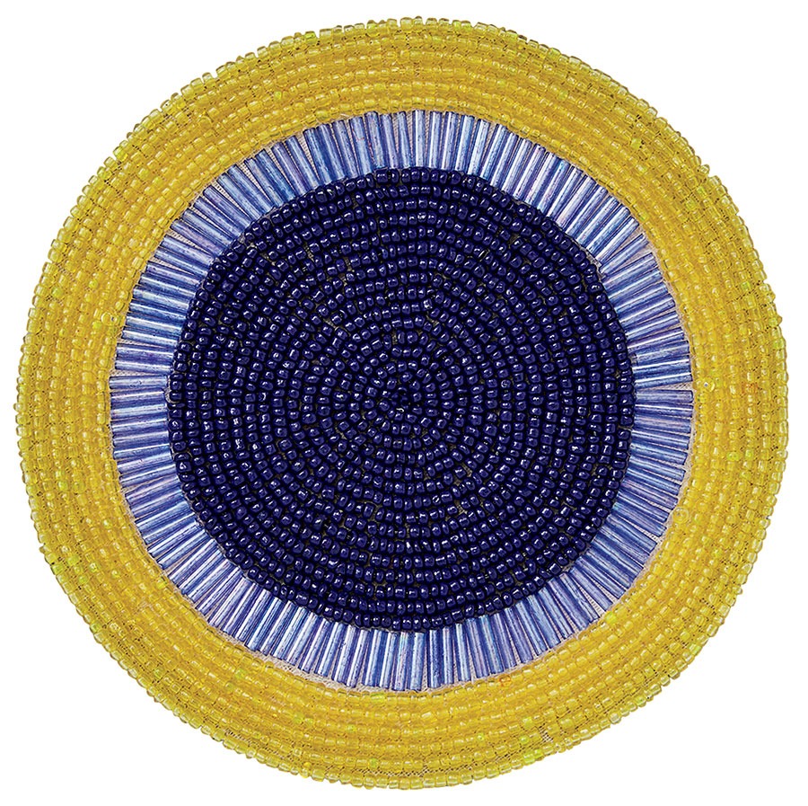 Joanna Buchanan Bright Stripe glass-beaded coaster