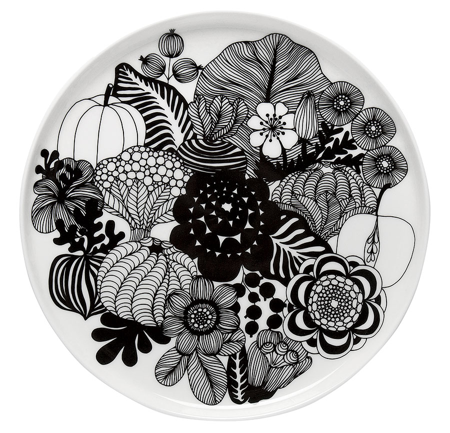 Marimekko Oiva Siirtolapuutarha stoneware plate