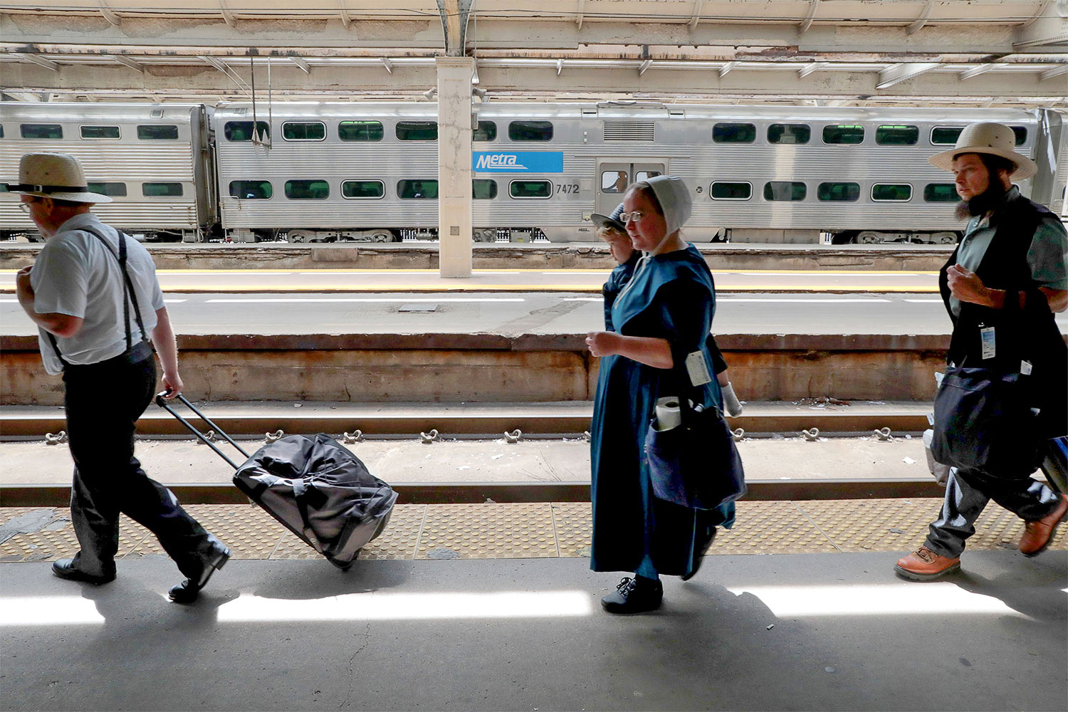 Amish people at Union Station