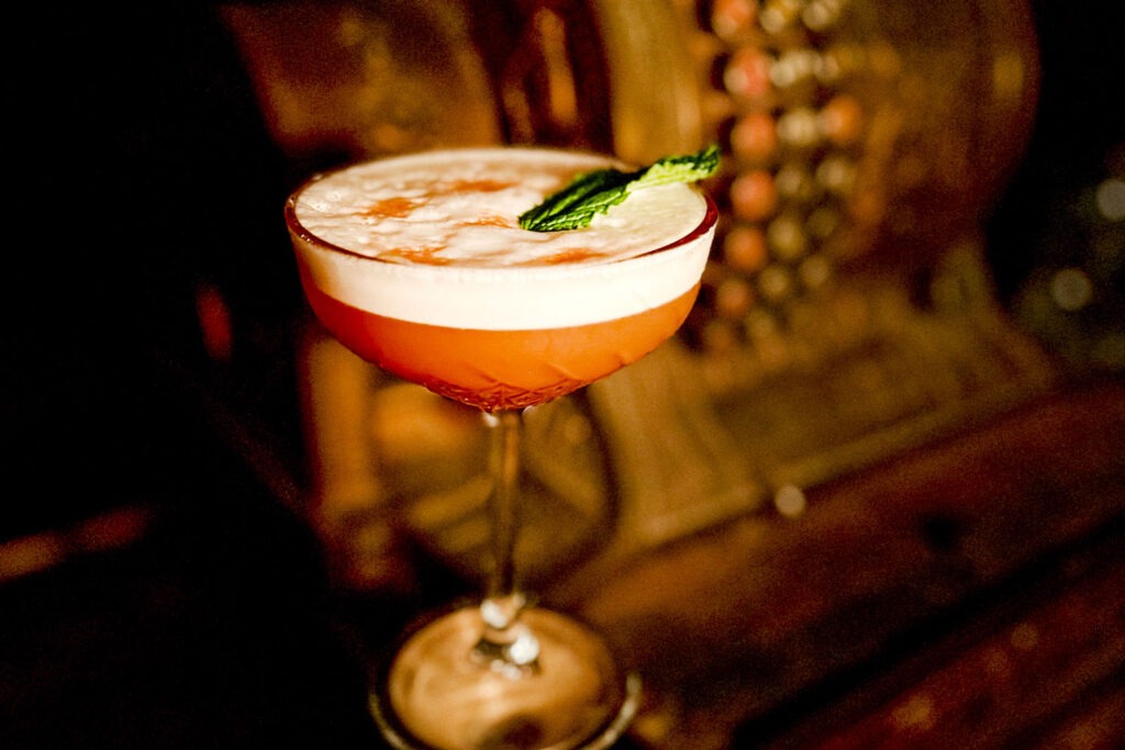 A cocktail from The Gatsby Speakeasy
